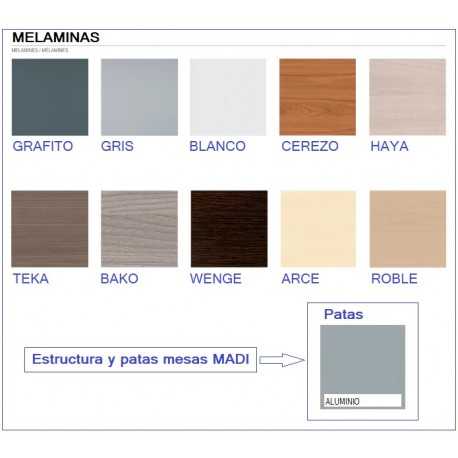 Mesa MADI-2000 x 690 patas cuadradas