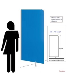 Separador tapavistas estándar para duchas